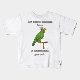 My Spirit Animal is a Hormonal Parrot Female Kids T-Shirt